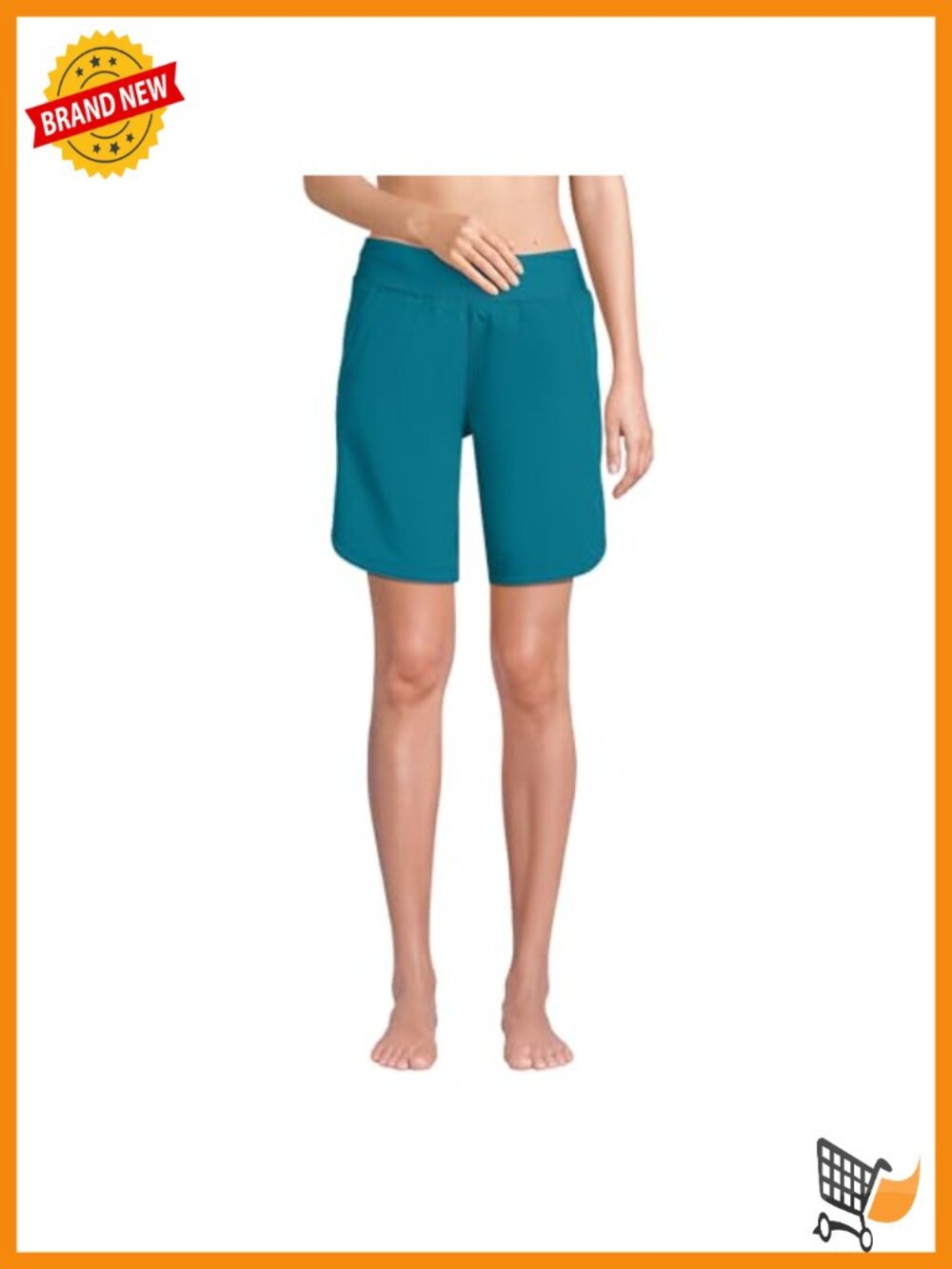 9" Quick Dry UPF 50 High Rise Board Shorts with Pockets